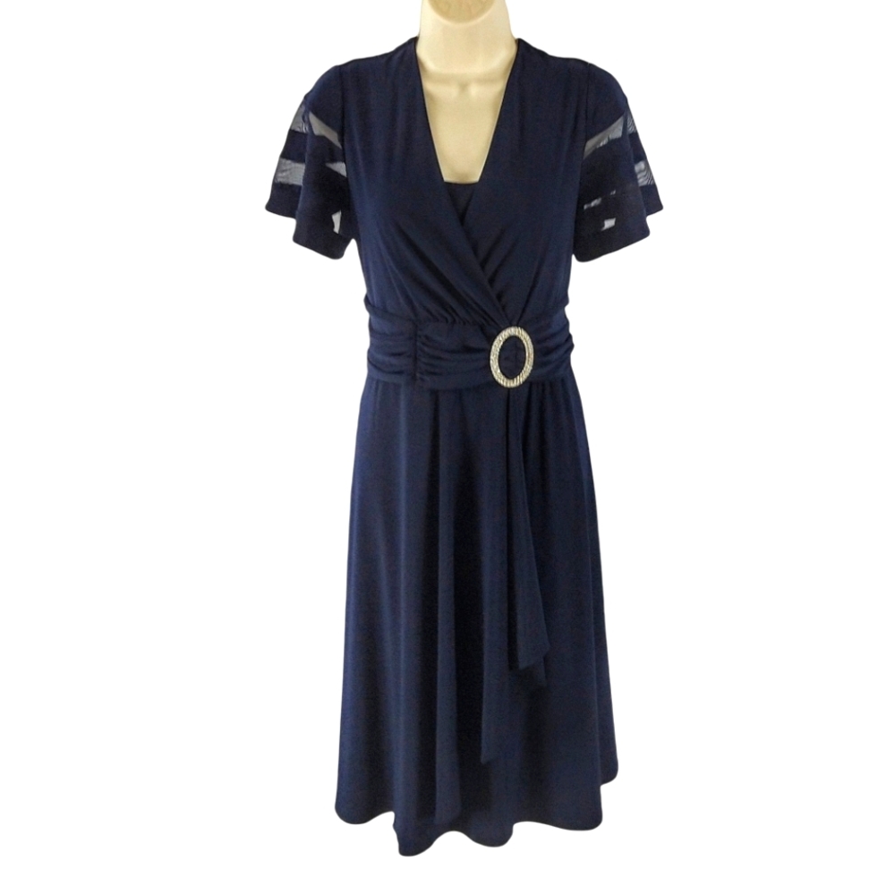 R & M Richards navy evening dress - Picture 4 of 8